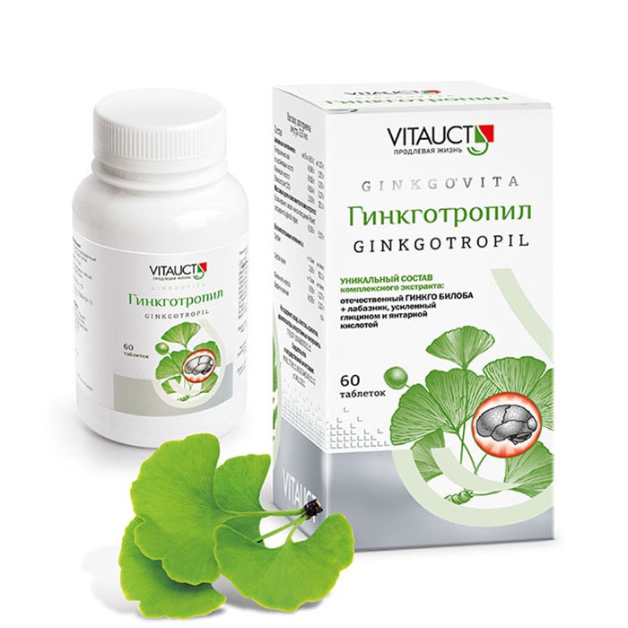 Vitauct Гинкготропил, таблетки, 60 шт. фото