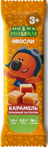 Ми-ми-мишки Батончик злаковый, 24 г, 1 шт, карамель фото