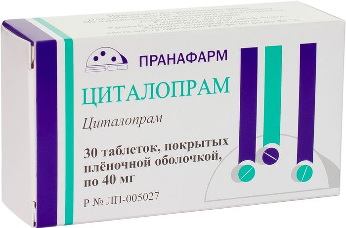 Циталопрам, 40 мг, таблетки, покрытые пленочной оболочкой, 30 шт. фото