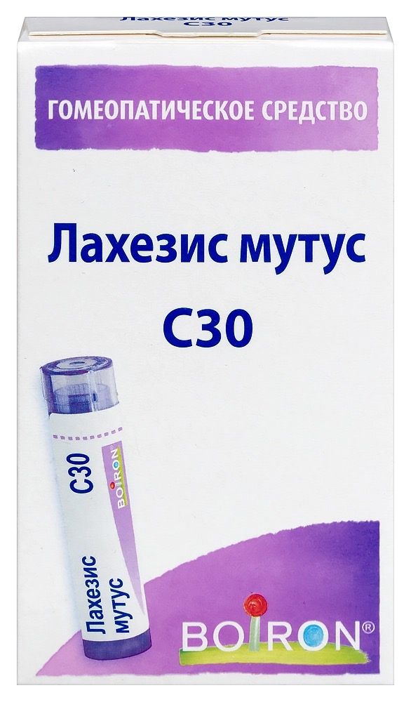 Лахезис мутус C30, гранулы гомеопатические, 4 г, 1 шт. фото