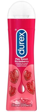 DUREX Play Sweet Strawberry, гель-смазка, 100 мл, 1 шт, с ароматом клубники фото
