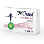 Азитромицин Экомед, 250 мг, таблетки, покрытые пленочной оболочкой, 6 шт. фото