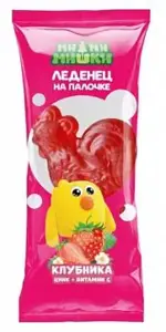 Ми-ми-мишки Петушок карамель леденцовая с цинком и витамином С, карамель леденцовая, 17 г, 1 шт, клубника, детям с 3х лет фото