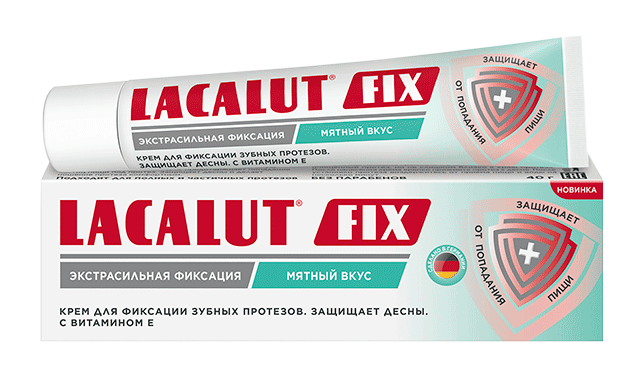 Lacalut Fix, крем для фиксации зубных протезов, 40 мл, 1 шт, мятный вкус фото