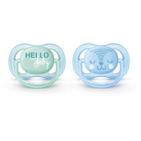 AVENT Ultra Air Пустышка силиконовая, 0-6 месяцев, 2 шт, арт. SCF342/20 фото