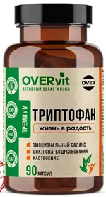 OVERvit Триптофан, капсулы, 90 шт. фото 