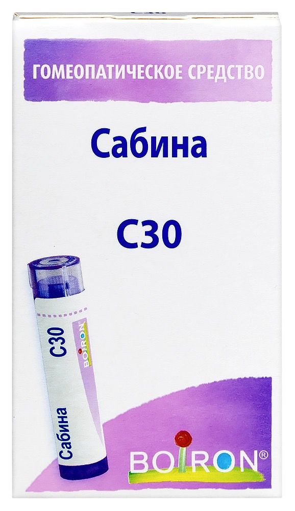 Сабина С30, гранулы гомеопатические, 4 г, 1 шт. фото