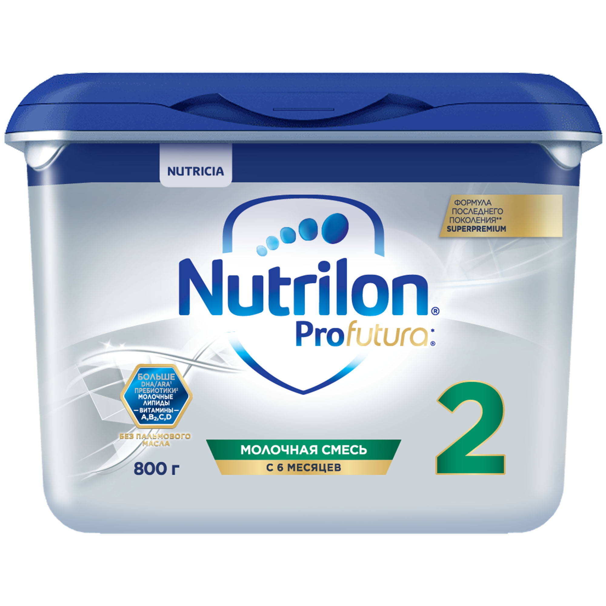 Nutrilon 2 SuperPremium, смесь молочная сухая, 800 г, 1 шт. фото
