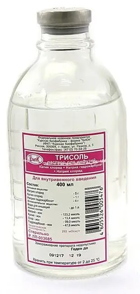 Трисоль, раствор для инфузий, 400 мл, 1 шт. фото