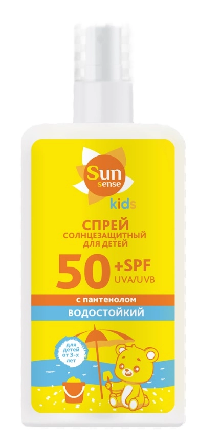 Sun sense kids спрей солнцезащитный для детей водостойкий с пантенолом SPF 50+, спрей, 150 мл, 1 шт. фото