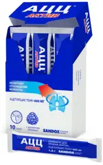 АЦЦ Актив, 600 мг, порошок для приема внутрь, 10 шт, ежевика фото