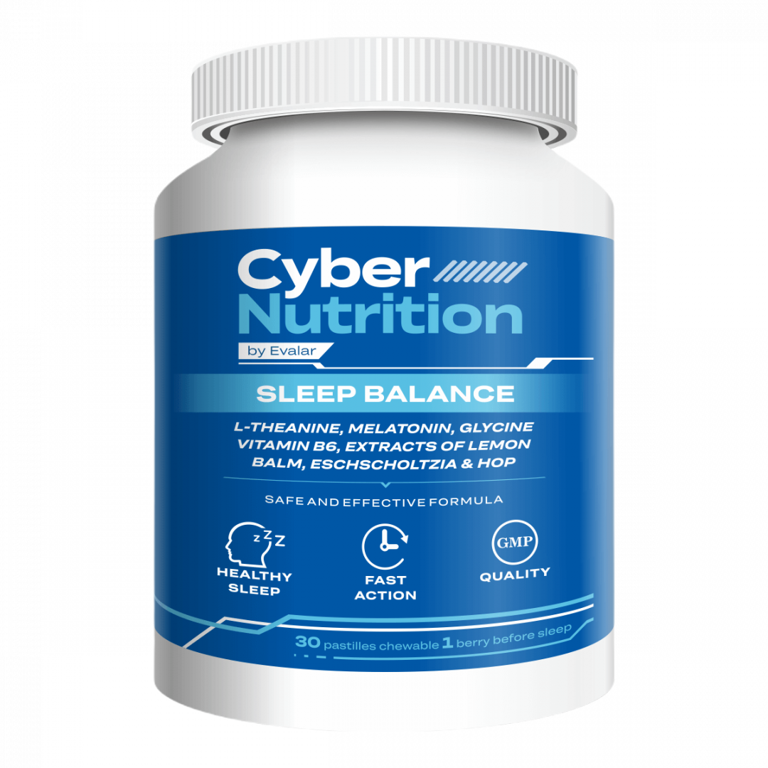 Эвалар Кибер Нутришн Слип Баланс, пастилки жевательные, 30 шт, мармеладные ягоды фото
