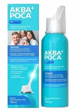 АкваРоса+ Cредство для орошения и промывания носа, 2%, раствор гипертонический, 150 мл, 1 шт, струя фото