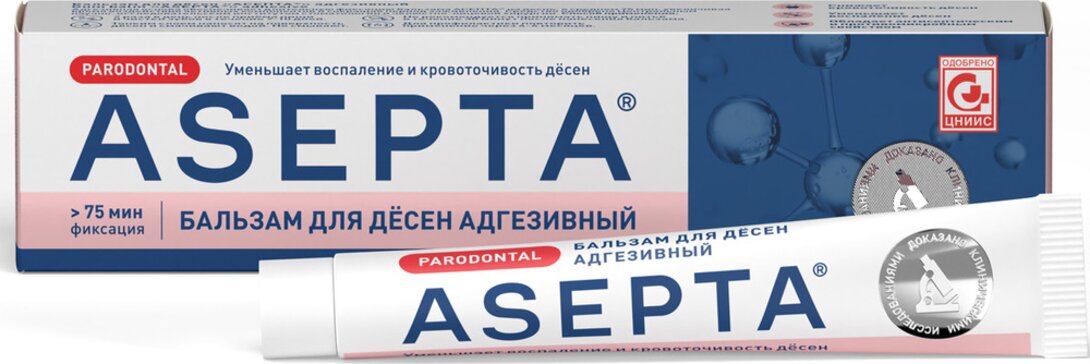 Асепта бальзам для десен адгезивный, бальзам для наружного применения, 10 г, 1 шт. фото