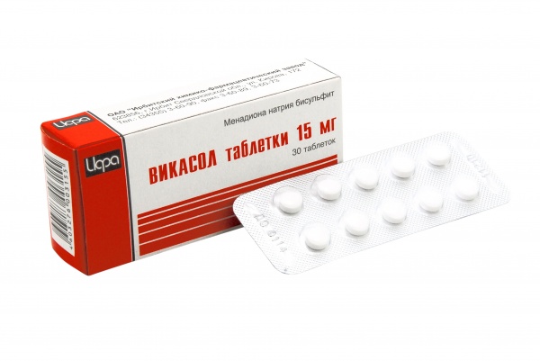 Викасол, 15 мг, таблетки, 30 шт. фото