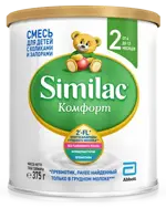 Similac Комфорт 2, 6-12 месяцев, смесь молочная сухая, 375 г, 1 шт. фото