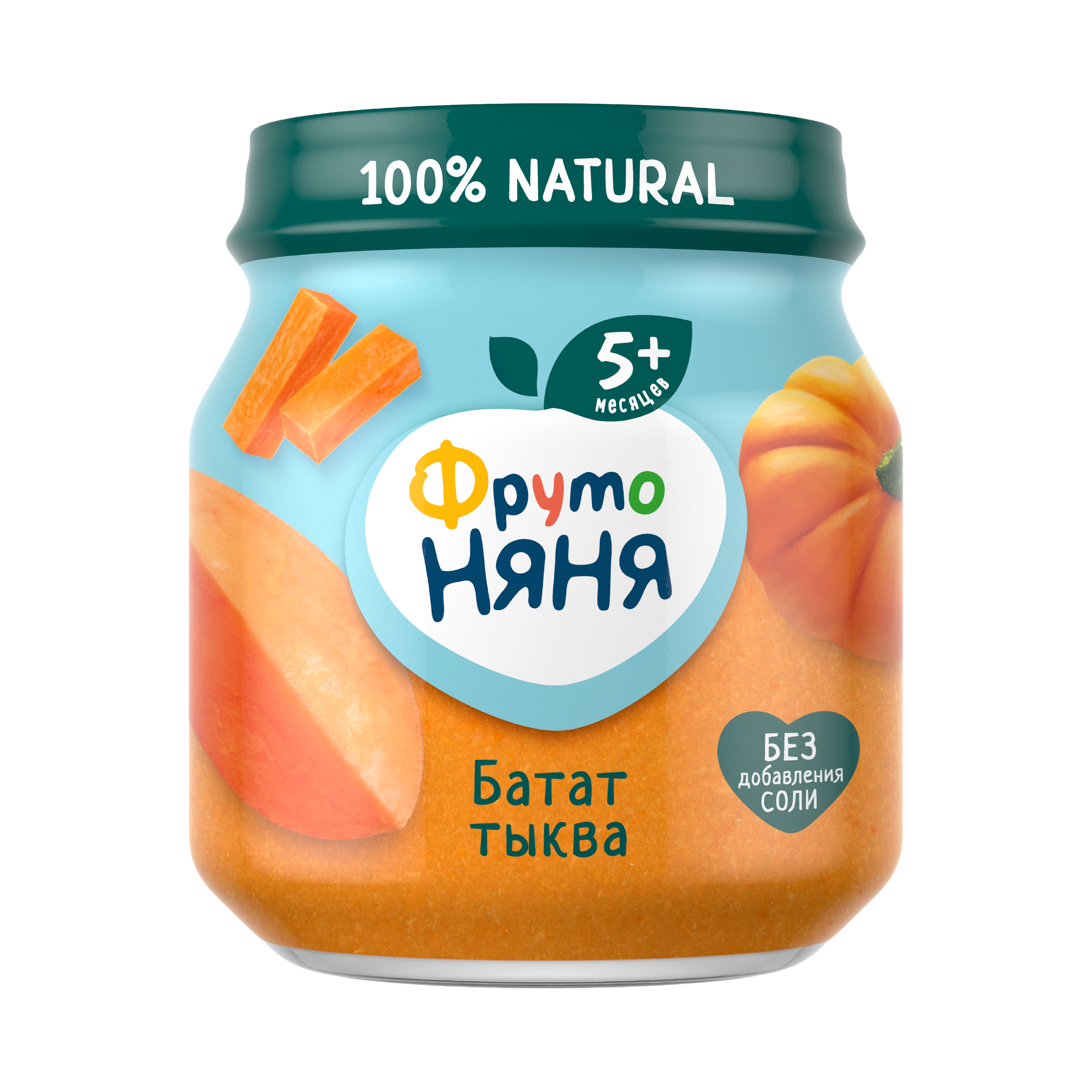 Фрутоняня, пюре, 110 г, 1 шт, батат + тыква фото