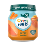 Фрутоняня, пюре, 110 г, 1 шт, батат + тыква фото 