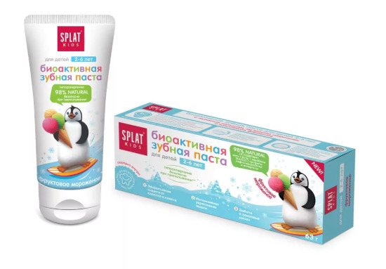 Splat kids Зубная паста детская 2-6 лет, 50 мл, 1 шт, фруктовое мороженое фото