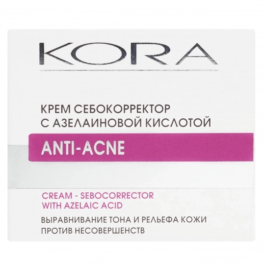 Kora крем себокорректор с азелаиновой кислотой, крем для лица, 50 мл, 1 шт. фото