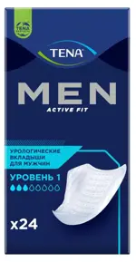 Tena Men вкладыши урологические уровень 1, прокладки урологические, 24 шт, light фото