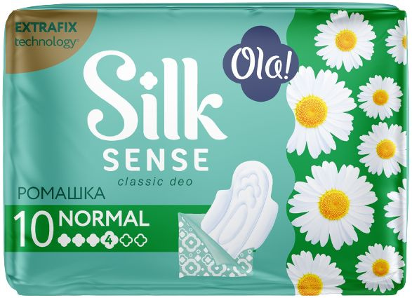 Ola! Silk Sense Classic deo normal Прокладки гигиенические ромашка, прокладки гигиенические, 10 шт. фото