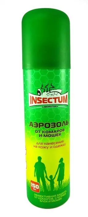 Insectum Laboratory Аэрозоль от комаров и мошек, аэрозоль, 150 мл, 1 шт. фото
