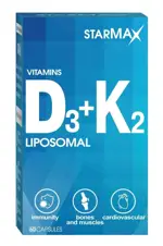 Starmax Витамины Д3 + К2 липосомальные, капсулы, 60 шт. фото