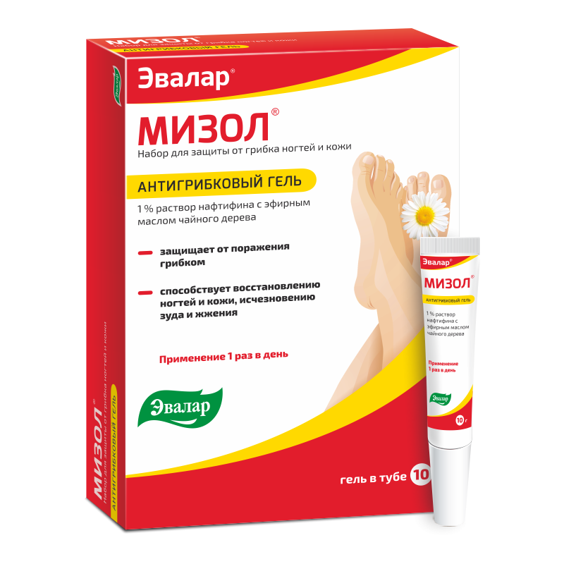 Мизол гель для ухода за ногтями и кожей, набор, 10 г, 1 шт. фото