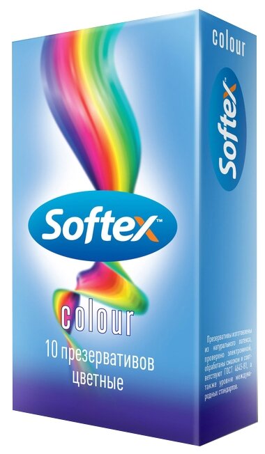 Презервативы Softex Colour цветные, презерватив, 10 шт. фото