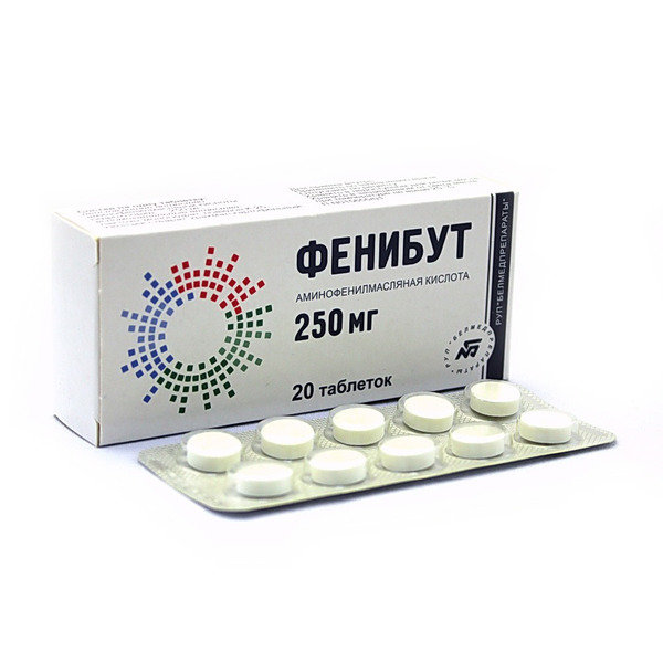 Фенибут, 250 мг, таблетки, 20 шт. фото