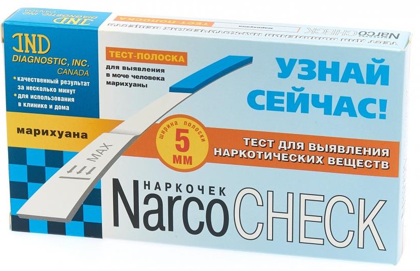 NarcoCheck Тест на выявление в моче марихуаны, тест-полоска, 1 шт. фото