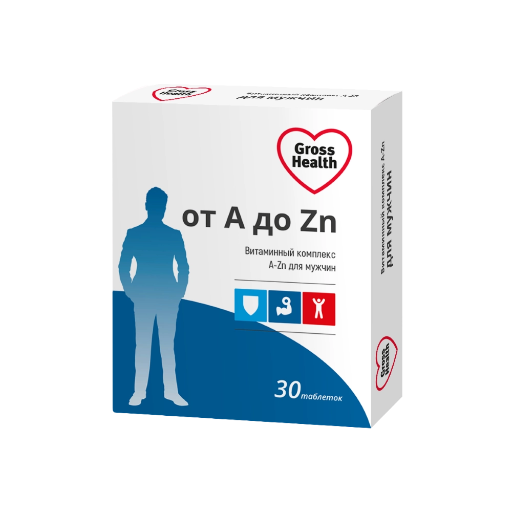 Gross Health Комплекс для мужчин от A до Zn, таблетки, 30 шт. фото