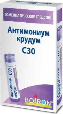 Антимониум крудум С30, гранулы гомеопатические, 4 г, 1 шт. фото