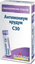 Антимониум крудум С30, гранулы гомеопатические, 4 г, 1 шт. фото