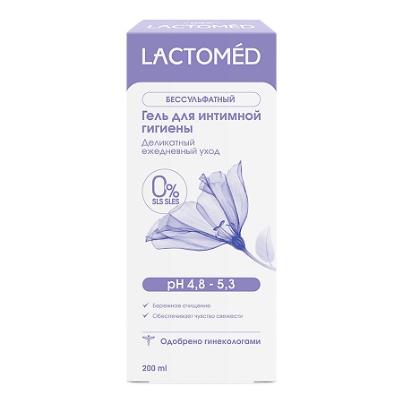 Lactomed Деликатный ежедневный уход гель для интимной гигиены, гель, 200 мл, 1 шт. фото