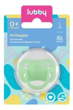 Lubby Пустышка латексная со скошенным соском, 1 шт, арт. 27542 фото
