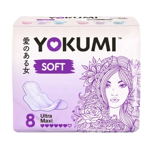 Yokumi Soft Ultra Maxi Прокладки женские гигиенические, прокладки женские, 8 шт. фото