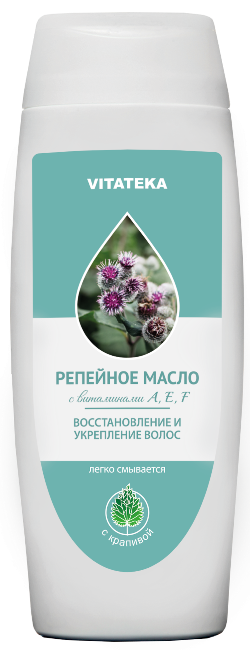 Витатека Репейное масло, масло косметическое, 100 мл, 1 шт, с экстрактом крапивы фото