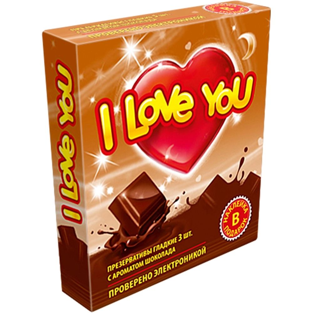 I Love You презервативы, презервативы, 3 шт, ассорти фото
