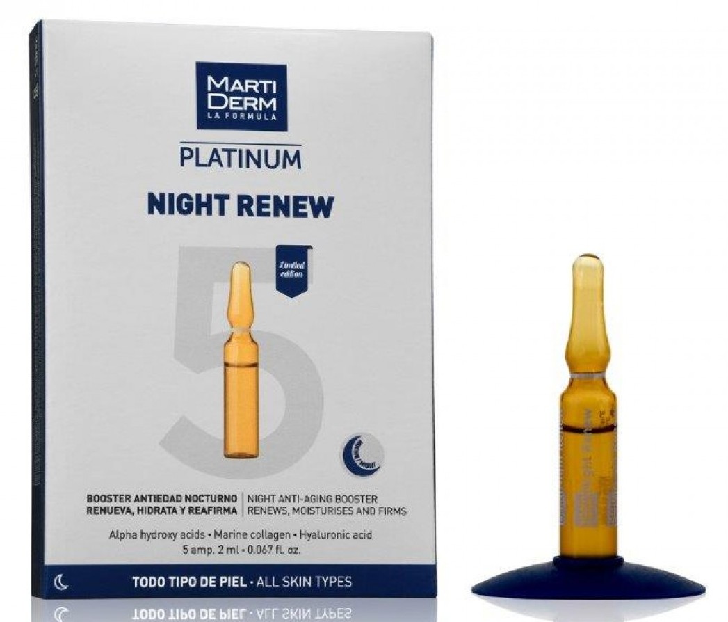 Martiderm platinum ампулы для лица ночное восстановление, сыворотка, 2 мл, 5 шт. фото