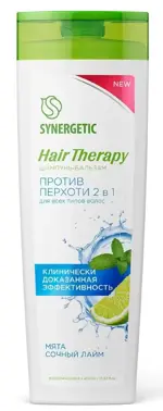 Synergetic hair therapy Шампунь-бальзам против перхоти 2 в 1, шампунь - бальзам, 400 мл, 1 шт. фото