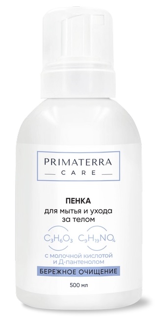 Primaterra Пенка для мытья и ухода за телом, пенка, 500 мл, 1 шт. фото