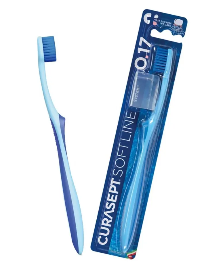 Curasept Softline Medium 017 зубная щетка средней жесткости, щетка зубная, 1 шт, цвет в ассортименте фото