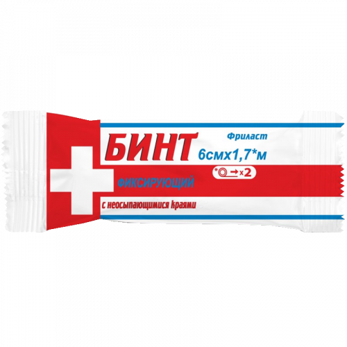 Фриласт Бинт фиксирующий, 6 см х 1.7 м, бинт фиксирующий самоприлипающий, 1 шт. фото