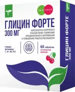 Эколеко Глицин форте, 300 мг, таблетки, 60 шт, вишня фото 