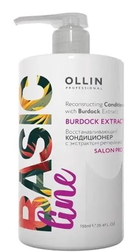 Ollin basic line Кондиционер восстанавливающий с экстрактом репейника, кондиционер, 750 мл, 1 шт. фото