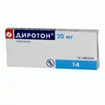 Диротон 20. Диротон таб. 20мг №28. Диротон Гедеон Рихтер. Диротон 2.5.