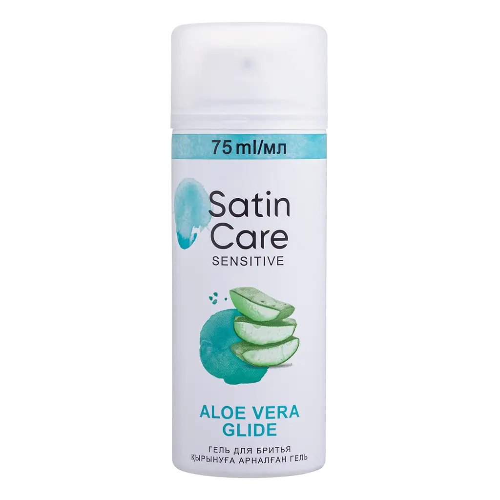Gillette Satin Care Aloe Vera Glide Гель для бритья, 75 мл, 1 шт, для чувствительной кожи фото