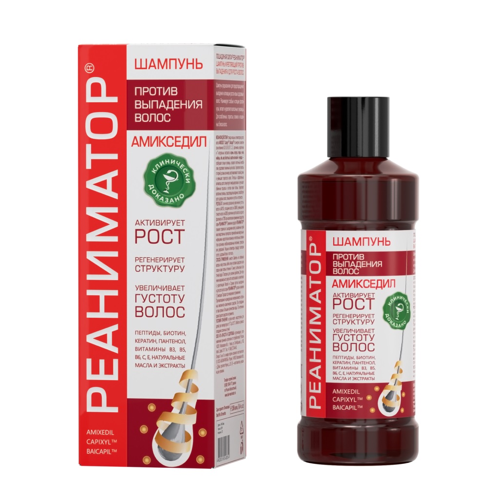 Лошадиная сила Реаниматор Шампунь Укрепляющий, шампунь, 250 мл, 1 шт, от выпадения и для роста волос фото